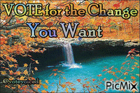 Vote for the Change you want - GIF animate gratis