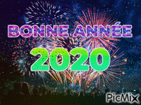 Bonne année 2020 ! - GIF animé gratuit