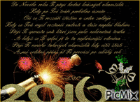Nový rok 2016 - GIF animé gratuit
