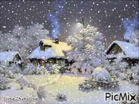Winter night - Zdarma animovaný GIF