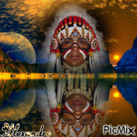 Indianin z Peru - Darmowy animowany GIF