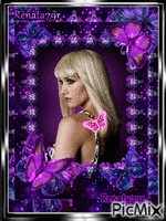 lady purple GIF animé
