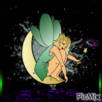 fairy moon GIF animé