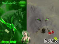 Green Wolf animowany gif