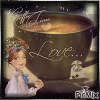I love coffee анимированный гифка