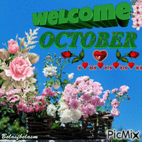 Bem-vindo Outubro animowany gif