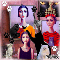 Sandra Pelser e seus gatos