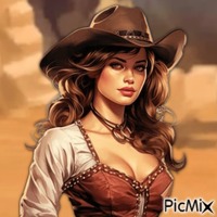 Cowgirl animált GIF