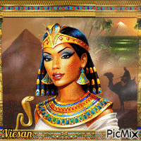 La chica egipcia animovaný GIF
