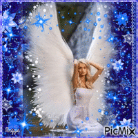 angel in blue - GIF animado gratis