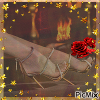 Flaming  Shoes Gif Animado