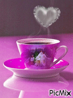 Чаша кафе с любов - Безплатен анимиран GIF