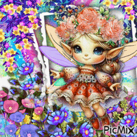 Fairy of flowers-contest - GIF animado gratis