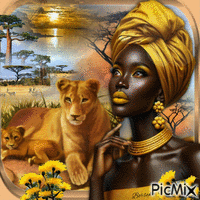 Beauté africaine - Ücretsiz animasyonlu GIF