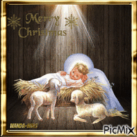 Merry Christmas -Jesus анимиран GIF