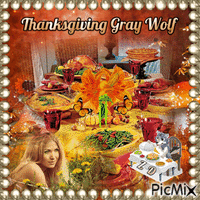 Thanksgiving Gray Wolf