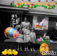 Easter then and now. animasyonlu GIF