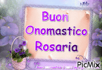 buon onomastico rosaria - GIF animado grátis