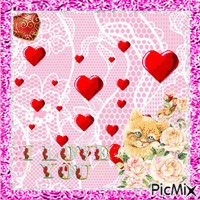 Love from the heart - GIF animate gratis