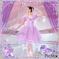 Ballerina Purple Animiertes GIF