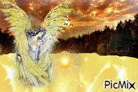 Sunangel giving out light and love animovaný GIF