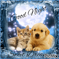 Good Night and Sweet Dreams - Bezmaksas animēts GIF