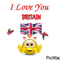 I LOVE YOU BRITAIN GIF animé