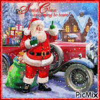 Santa Claus is coming to town - Free animated GIF