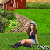 Cowgirl animeret GIF