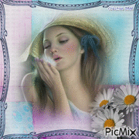 Portrait femme par BBM animovaný GIF