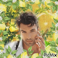 Homme et citrons. - Free animated GIF