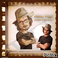 Karikatur  Johnny Depp - Nemokamas animacinis gif