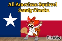 Sandy Cheeks All American Squirrel animasyonlu GIF