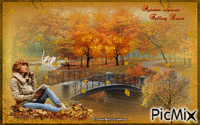 Autumn Leaves Falling Down - Bezmaksas animēts GIF