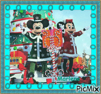 Minnie Mickey Disney deco happy Happy Holidays - GIF เคลื่อนไหวฟรี
