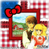 {(Countryside Anime Couple)} animerad GIF