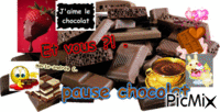 Pour les gourmand(e)s, le chocolat § Pause chocolat. - Darmowy animowany GIF