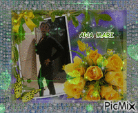 ANA MARI CON FLORES - Бесплатный анимированный гифка