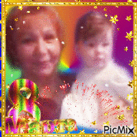 bunica cu nepotica - GIF animado grátis