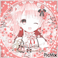 Anime girl pink Kawaii - Безплатен анимиран GIF