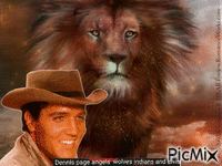 ELVIS AND LION 2 KINGS - Free animated GIF