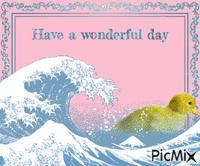 Have a wonderful day, duck - GIF animate gratis