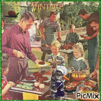 Family barbecue - Vintage