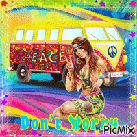 Don't Worry, Be Hippie - GIF animé gratuit