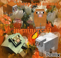 i love minecrfat sheep - 無料のアニメーション GIF