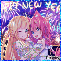 Bonne année - Manga GIF animé