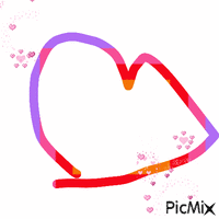 Encore un cœur colorié - GIF animé gratuit