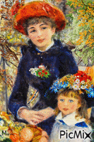 Pierre-Auguste Renoir/ On the terrace" or "Two sisters",