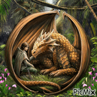 Dragon and Woman
