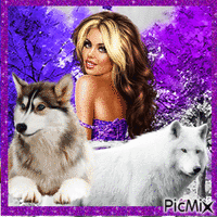 Belleet les loups violet GIF animado